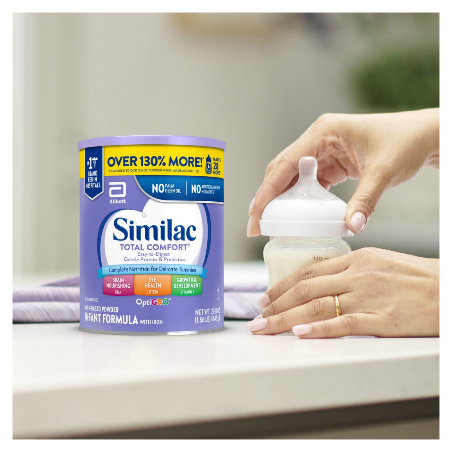 slide 4 of 8, Similac Total Comfort Infant Formula with Iron Powder 1-12.6 oz Can, 12.6 oz