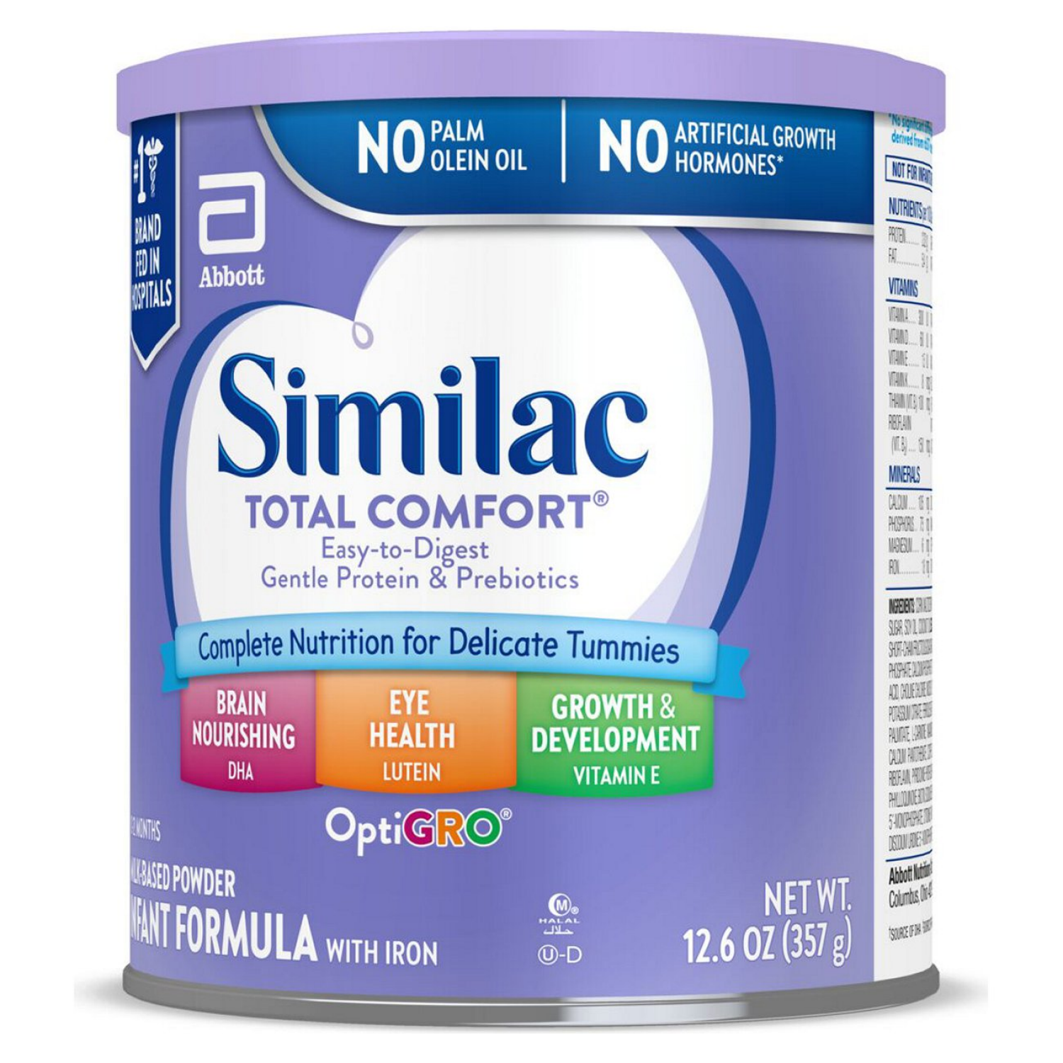 slide 7 of 8, Similac Total Comfort Infant Formula with Iron Powder 1-12.6 oz Can, 12.6 oz