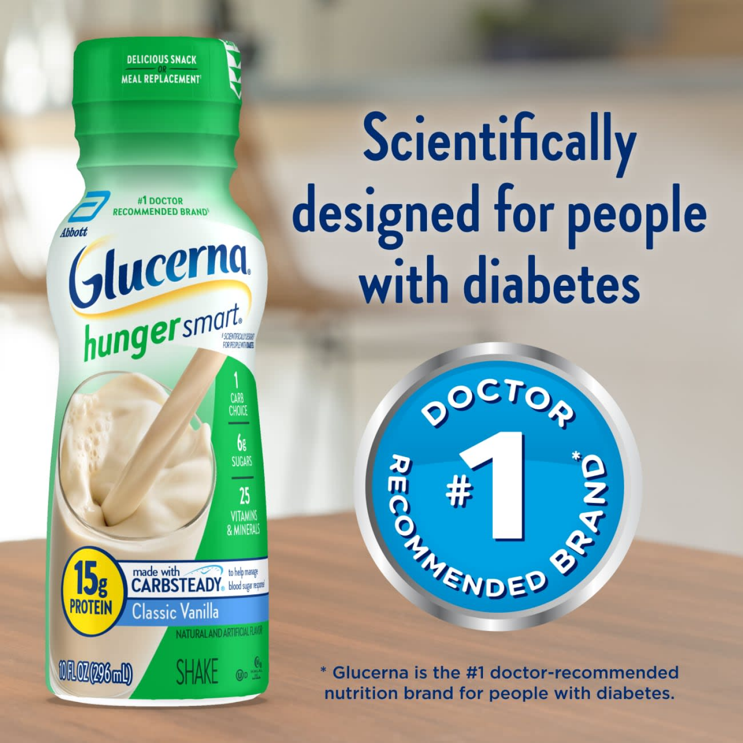 slide 4 of 8, Glucerna Hunger Smart Classic Vanilla Shake - 6 ct, 6 ct