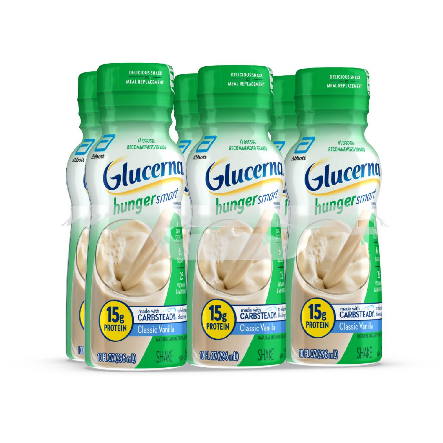 slide 6 of 8, Glucerna Hunger Smart Classic Vanilla Shake - 6 ct, 6 ct