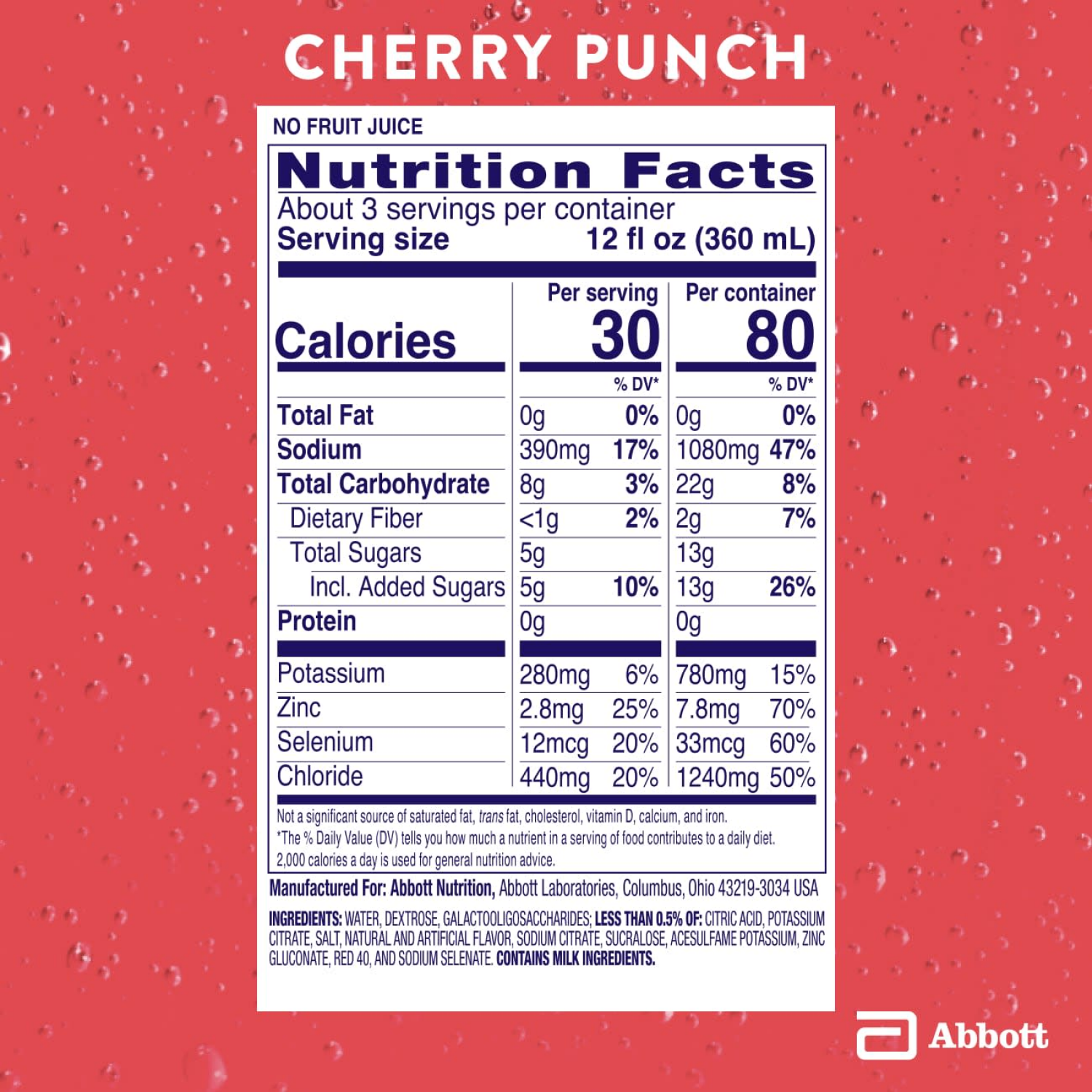 slide 6 of 8, Pedialyte AdvancedCare Cherry Punch Electrolyte Solution with Immune Support 33.8 fl oz, 33.8 fl oz
