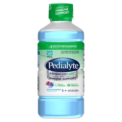Pedialyte AdvancedCare Blue Raspberry Electrolyte Solution with Immune Support 33.8 fl oz
