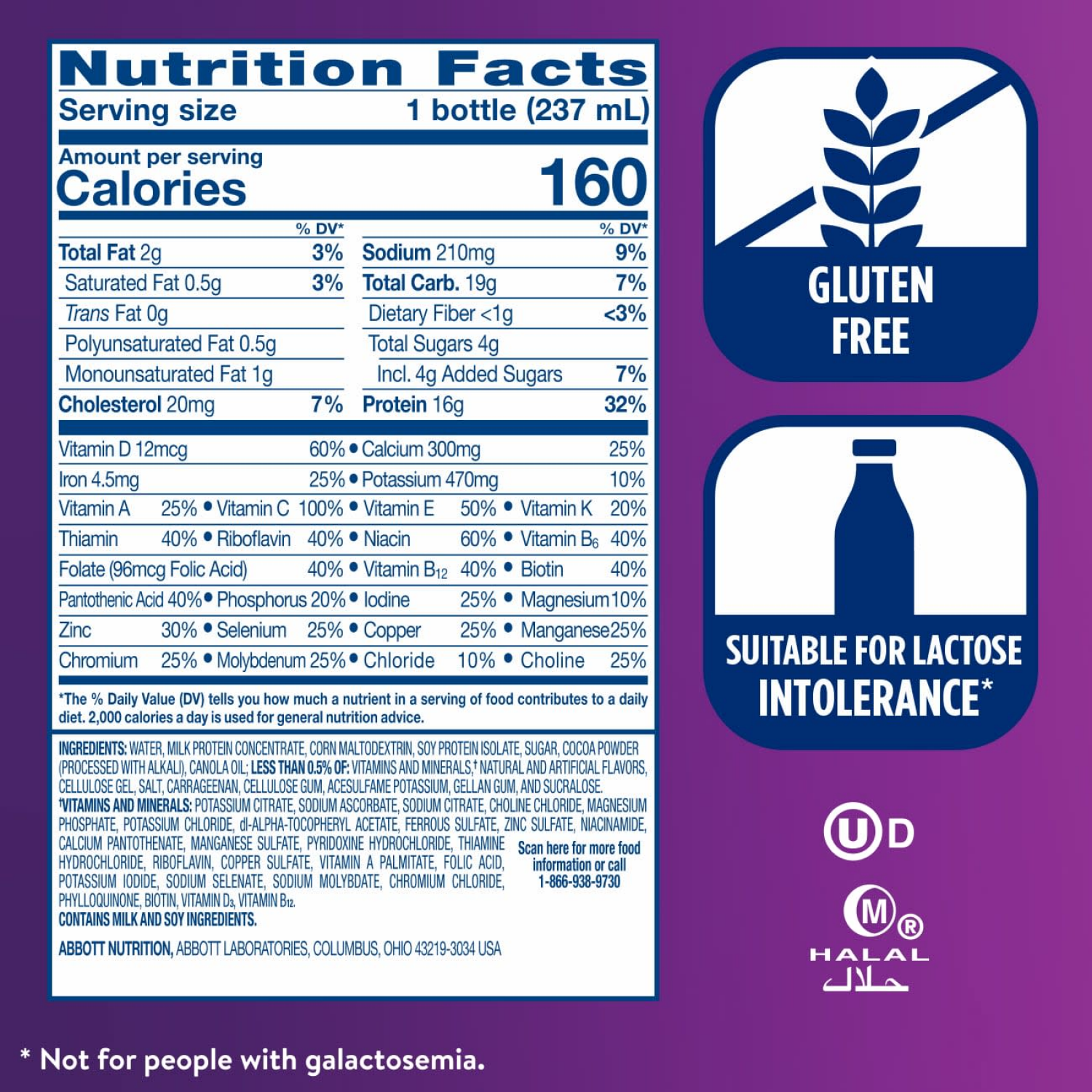 slide 6 of 8, Ensure High Protein Nutrition Shake Milk Chocolate Ready-to-Drink 6-8 fl oz Bottles, 6 ct