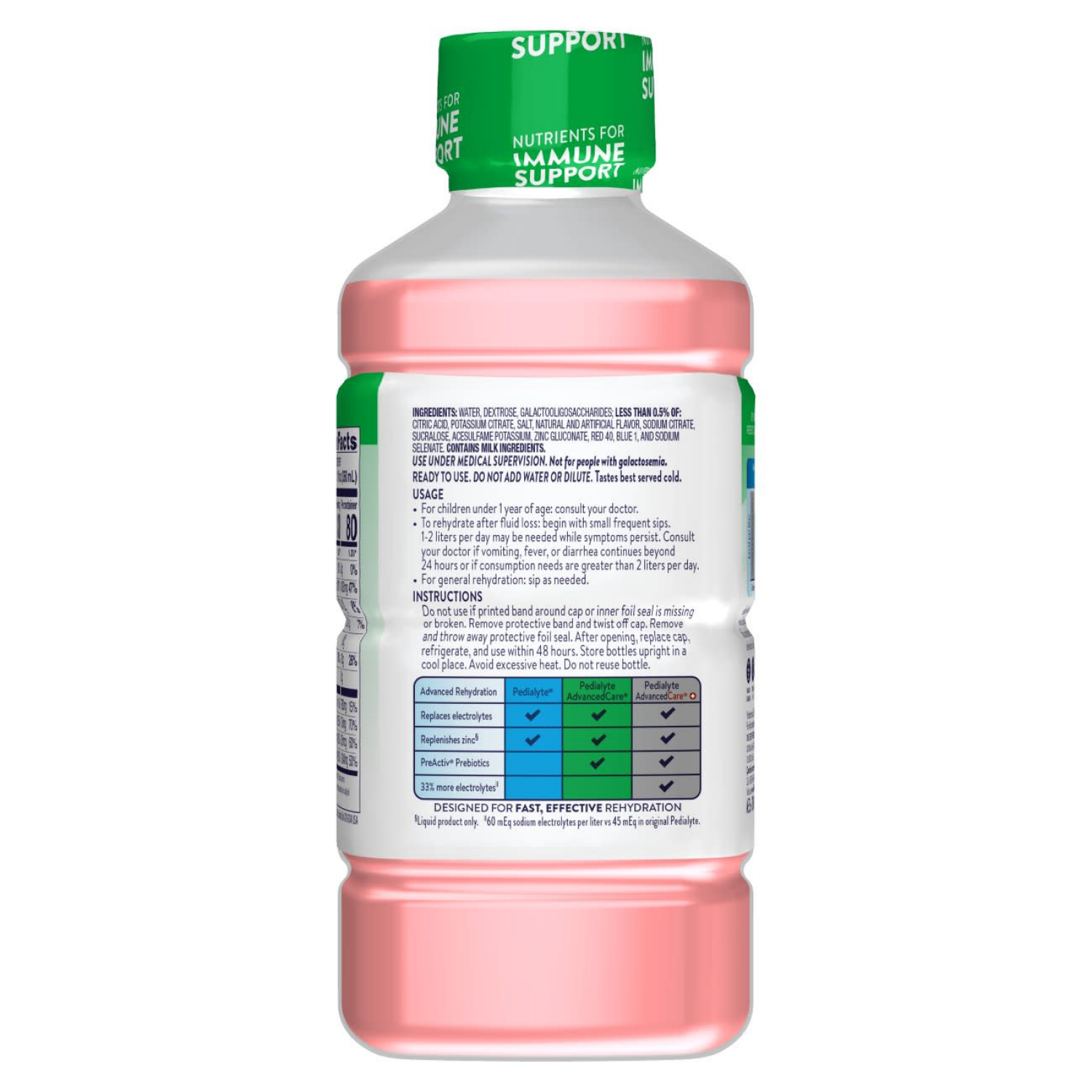 slide 2 of 8, Pedialyte AdvancedCare Strawberry Lemonade Electrolyte Solution 33.8 fl oz, 33.8 fl oz