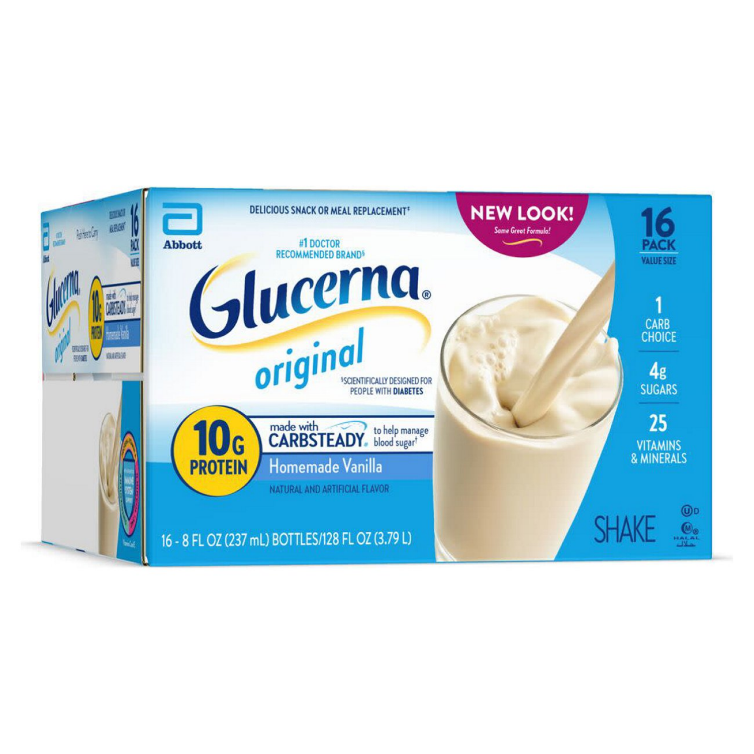 slide 4 of 5, Glucerna Value Size Original Homemade Vanilla Shake 16 Bottles - 16 ct, 16 ct