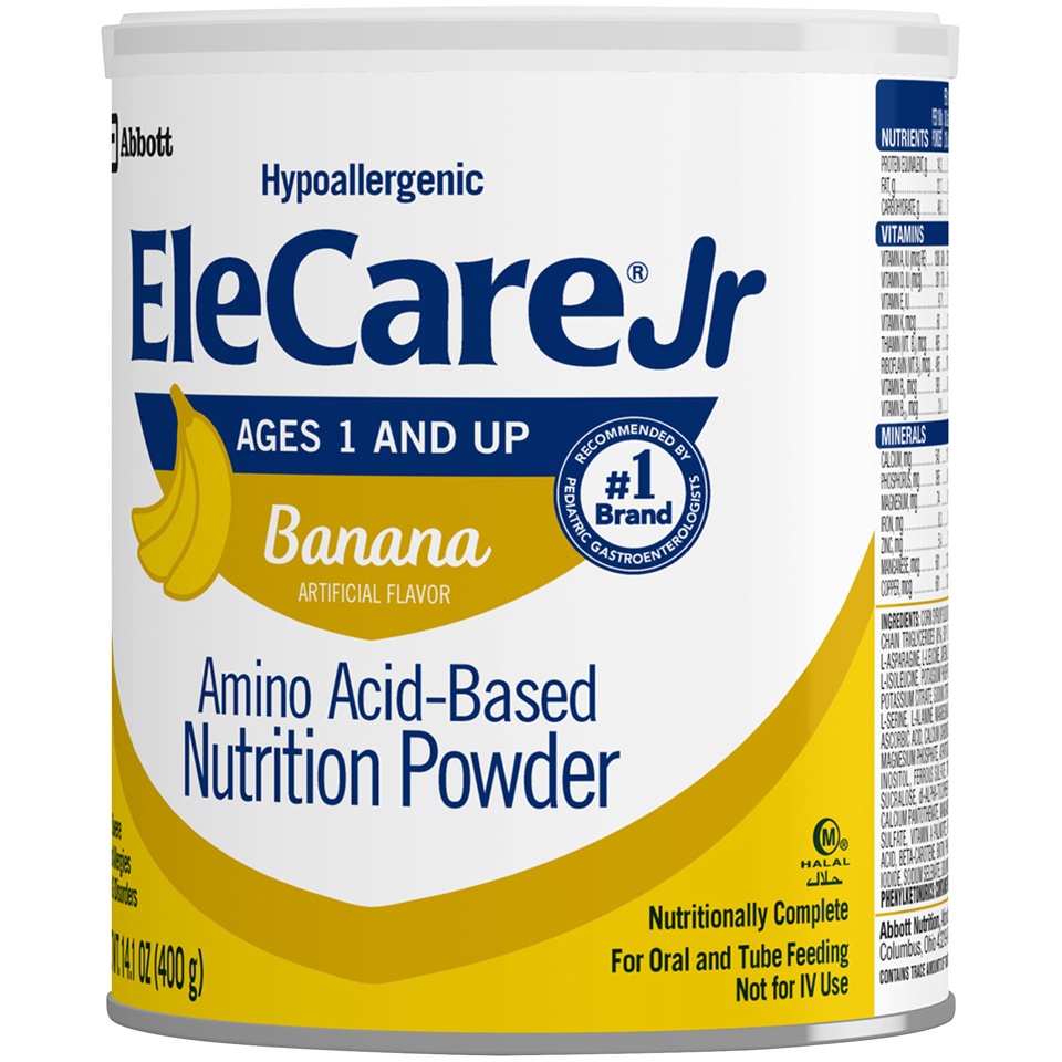 slide 3 of 4, EleCare Jr Ages 1 And Up Banana Amino Acid-Based Nutrition Powder, 14.1 oz