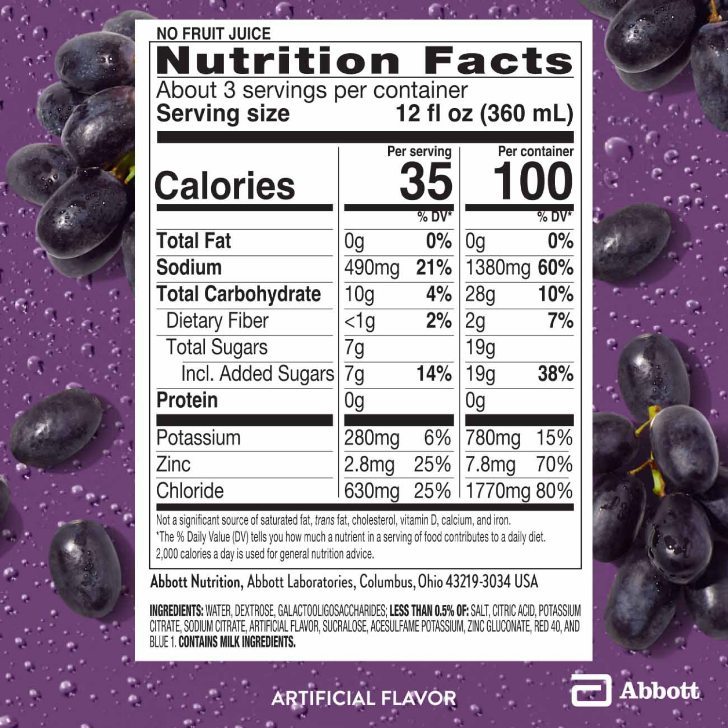 slide 3 of 8, Pedialyte AdvancedCare Plus Ice Grape Electrolyte Solution - 33.8 fl oz, 33.8 fl oz