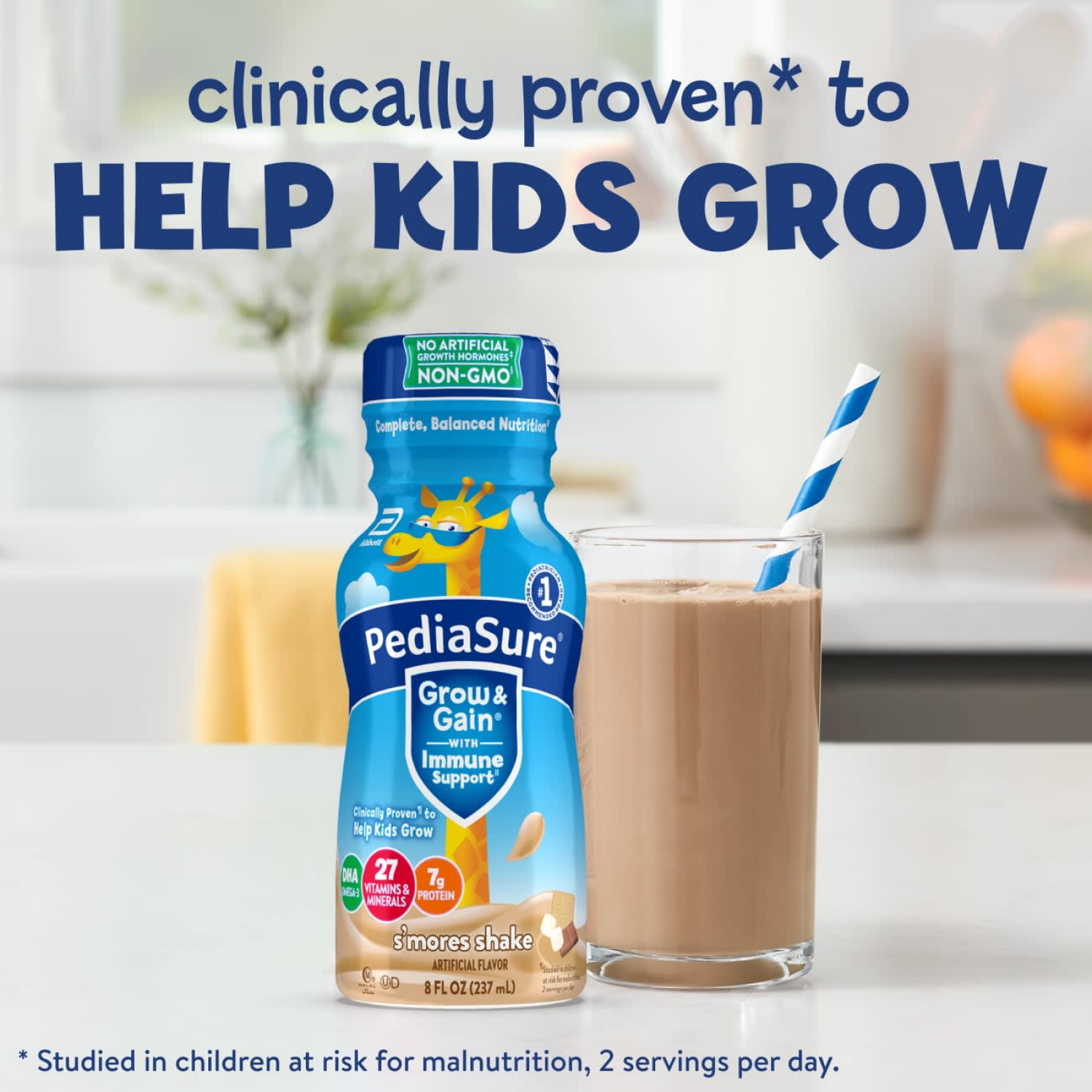 slide 4 of 7, PediaSure Grow & Gain S'mores Shake 6 - 8 fl oz Bottles, 6 ct