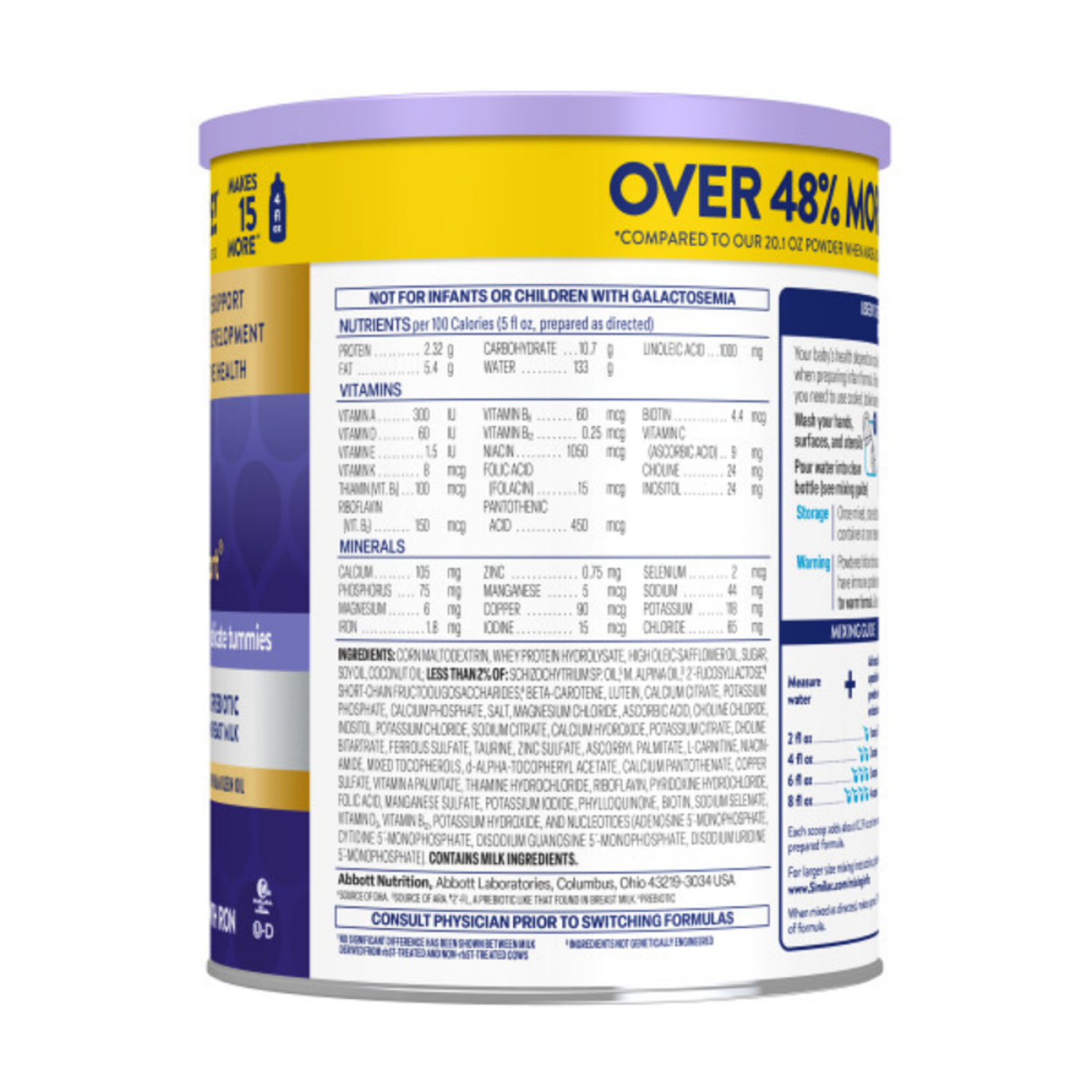 slide 3 of 8, Similac Pro-Total Comfort Infant Formula Powder 1-29.8 oz Can, 29.8 oz