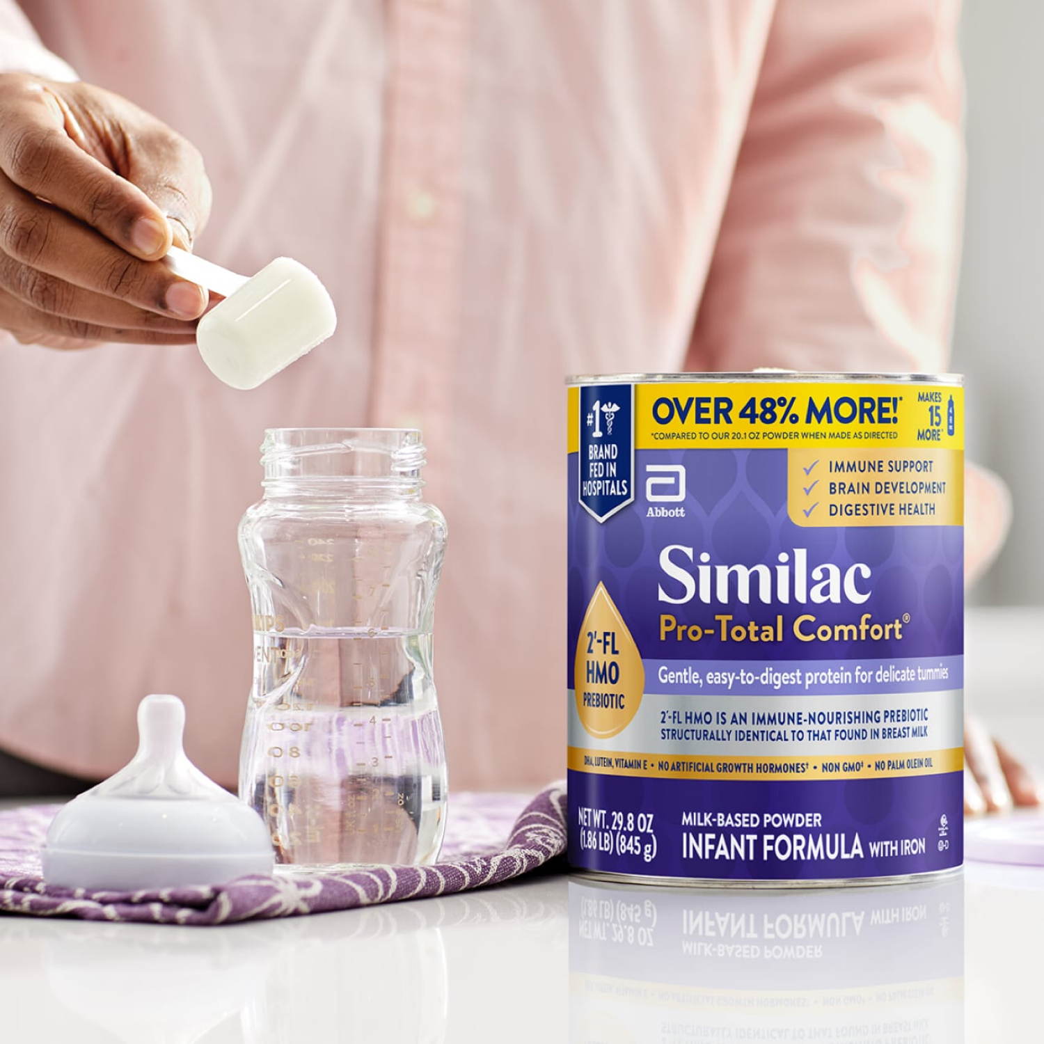 slide 4 of 8, Similac Pro-Total Comfort Infant Formula Powder 1-29.8 oz Can, 29.8 oz