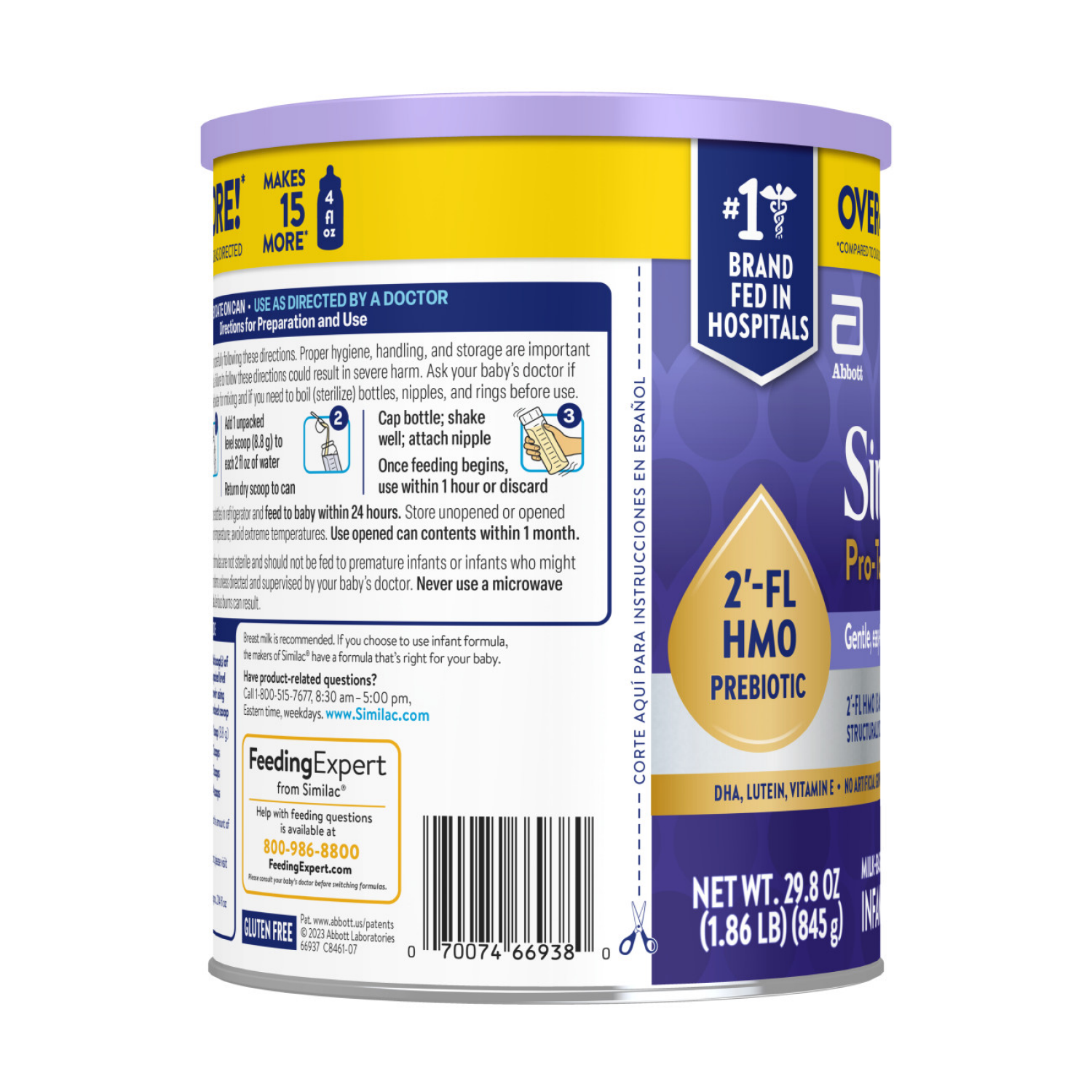 slide 6 of 8, Similac Pro-Total Comfort Infant Formula Powder 1-29.8 oz Can, 29.8 oz