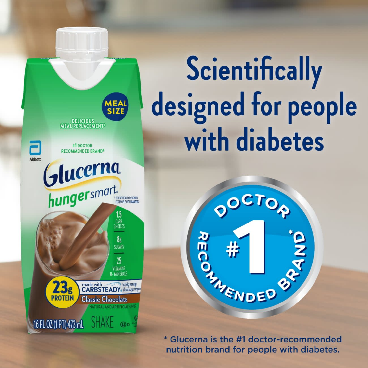 slide 4 of 8, Glucerna Hunger Smart Shake Rich Chocolate - 16 oz, 16 oz