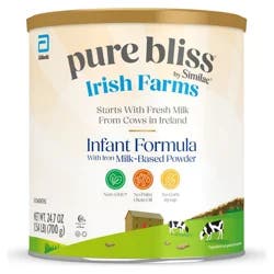 Similac Pure Bliss 0-12 Months Milk-Based Powder Infant Formula with Iron Baby 24.7 oz