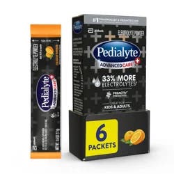 Pedialyte AdvancedCare Orange Breeze Electrolyte Powder Packets 6-0.6 oz. Box