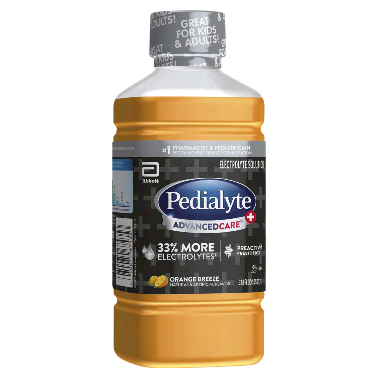 slide 4 of 5, Pedialyte AdvancedCare Plus Electrolyte Solution Orange Breeze - 33.8 fl oz, 33.8 fl oz
