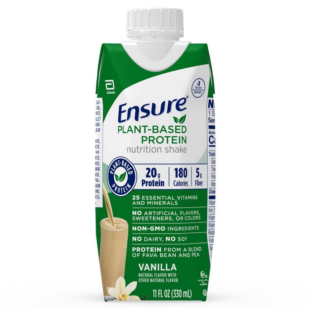 slide 5 of 5, Ensure Plant Protein Vanilla Nutritional Shake, 4 ct; 11 oz