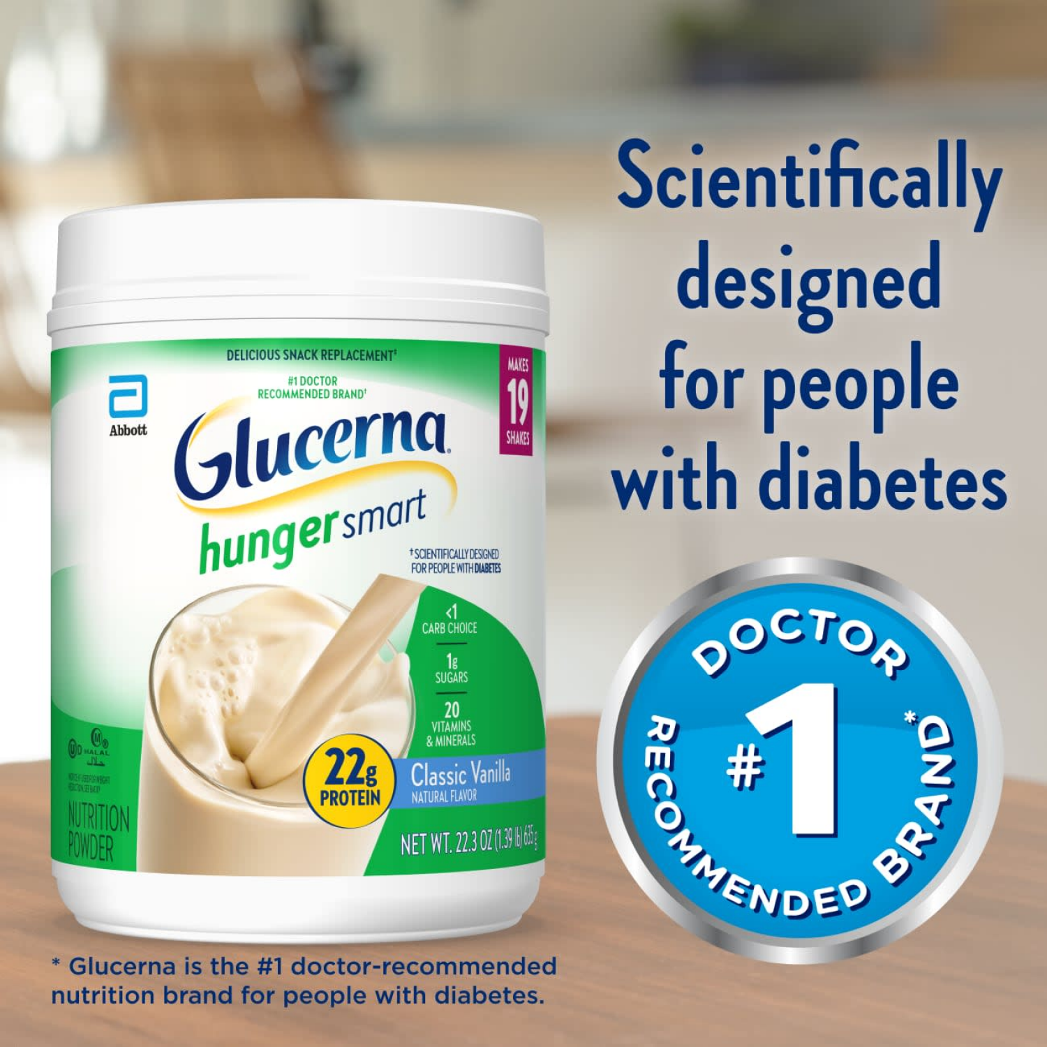 slide 5 of 8, Glucerna Hunger Smart Powder, Homemade Vanilla, 22.3 oz