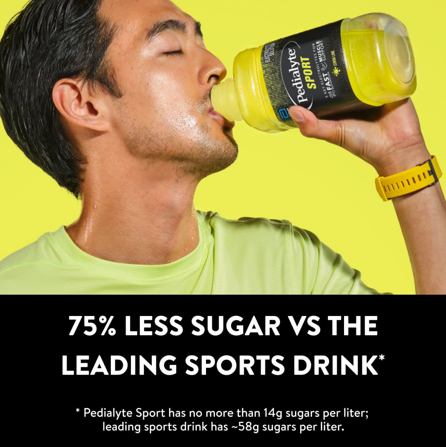 slide 5 of 8, Pedialyte Sport Electrolyte Solution Lemon Lime Ready-to-Drink 33.8 fl oz Bottle, 33.8 fl oz