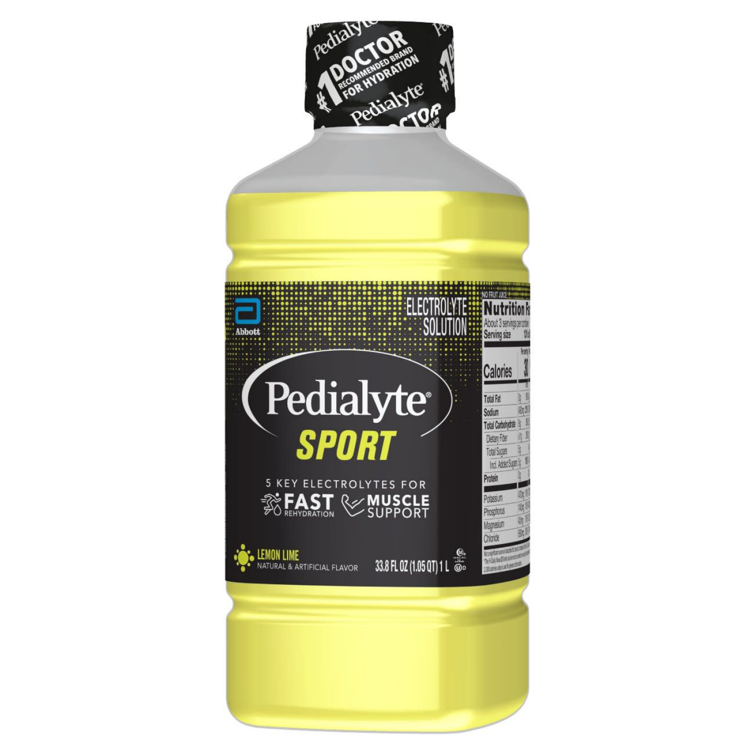 slide 7 of 8, Pedialyte Sport Electrolyte Solution Lemon Lime Ready-to-Drink 33.8 fl oz Bottle, 33.8 fl oz