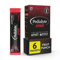 Pedialyte Sport Fruit Punch Electrolyte Solution - 6 ct
