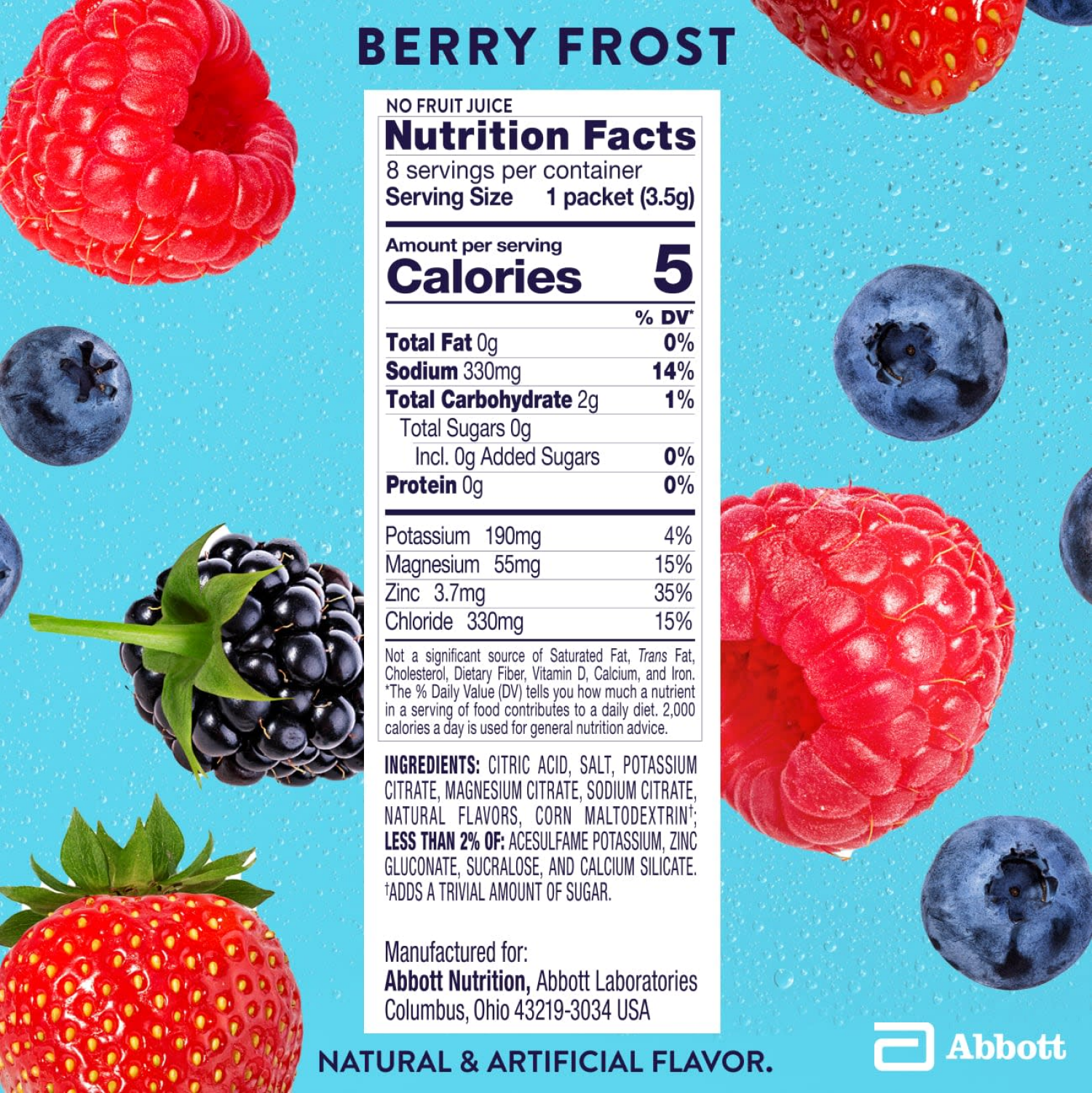 slide 5 of 5, Pedialyte Zero Sugar Electrolyte Water 3.4 Gram Powder, 1 ct