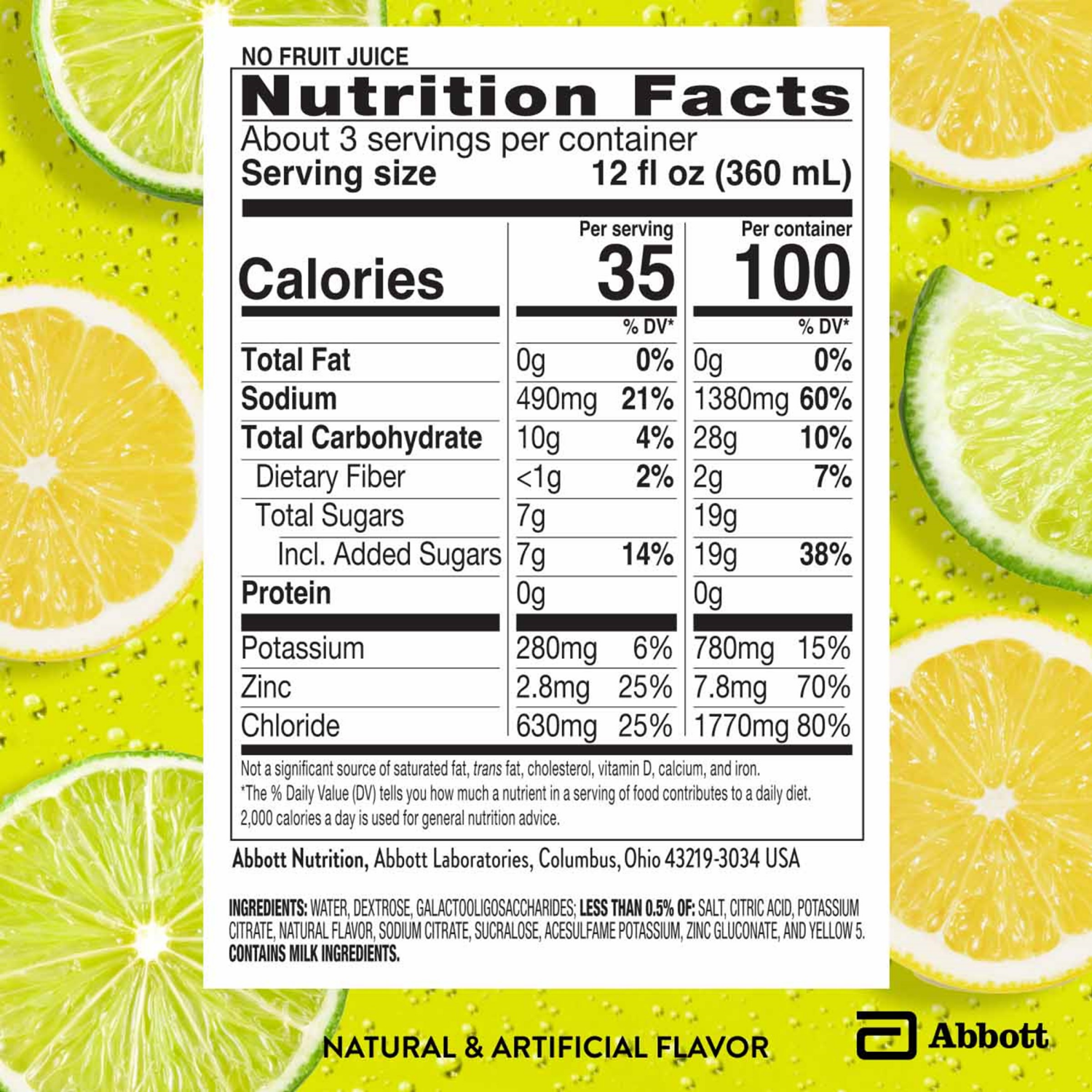 slide 6 of 8, Pedialyte Lemon Lime Electrolyte Solution 33.8 fl oz, 33.8 fl oz