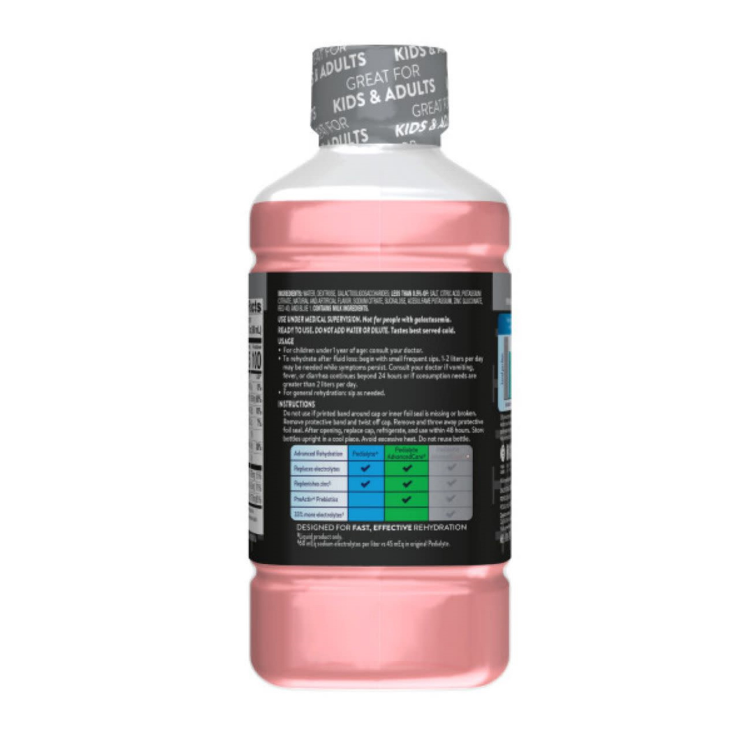 slide 2 of 8, Pedialyte Advanced Care Plus Raspberry Lemonade, 33.8 Oz, 33.8 oz