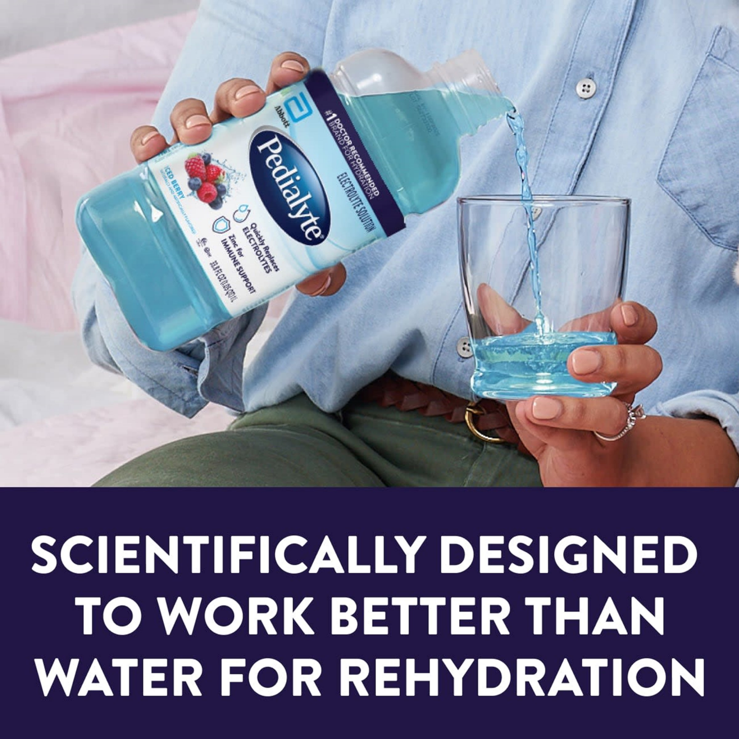 slide 5 of 7, Pedialyte Iced Berry Electrolyte Solution 33.8 fl oz, 33.8 fl oz