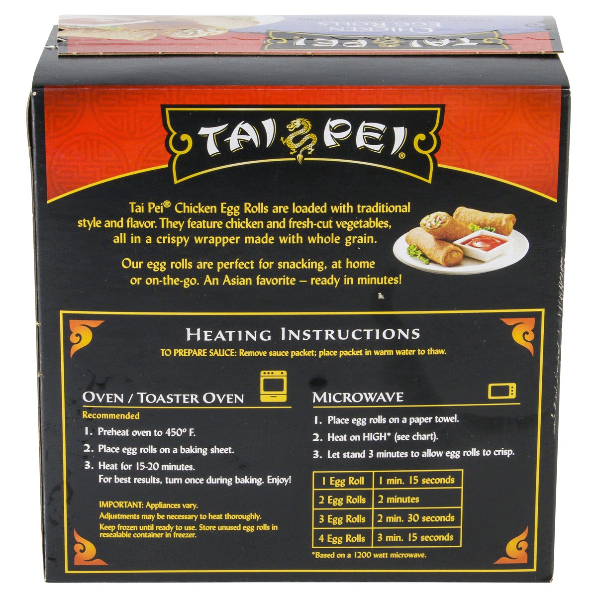 slide 2 of 4, Tai Pei Chicken Egg Rolls, 24 oz