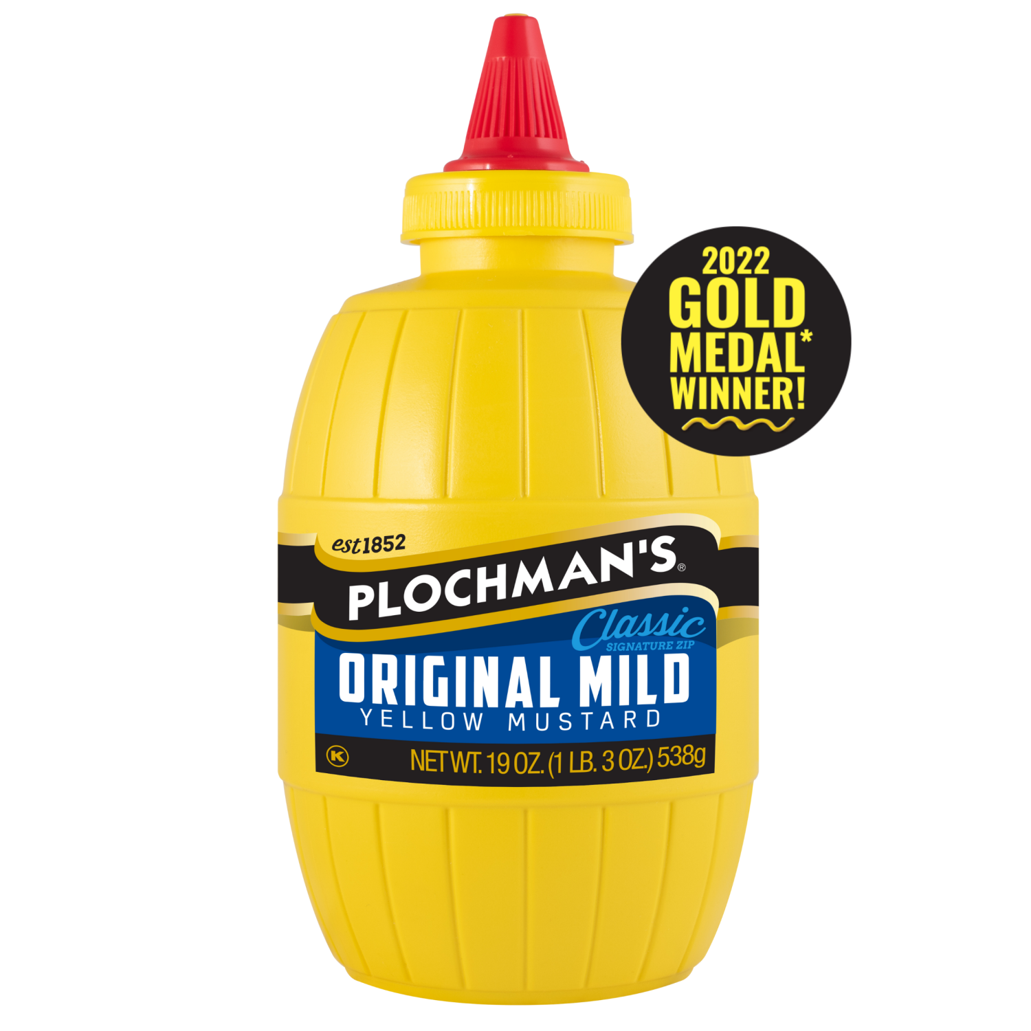 slide 1 of 4, Plochman's Original Mild Yellow Mustard 19 oz, 19 oz