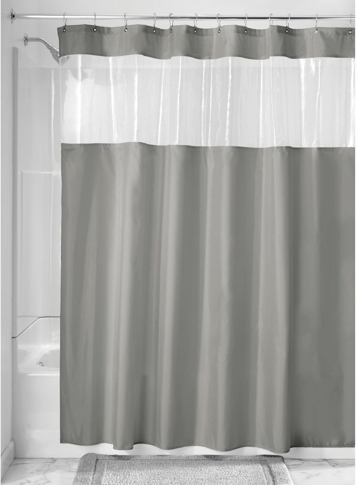 slide 1 of 1, HD Designs Poly View Fabric Shower Curtain - Cloudburst, 1 ct