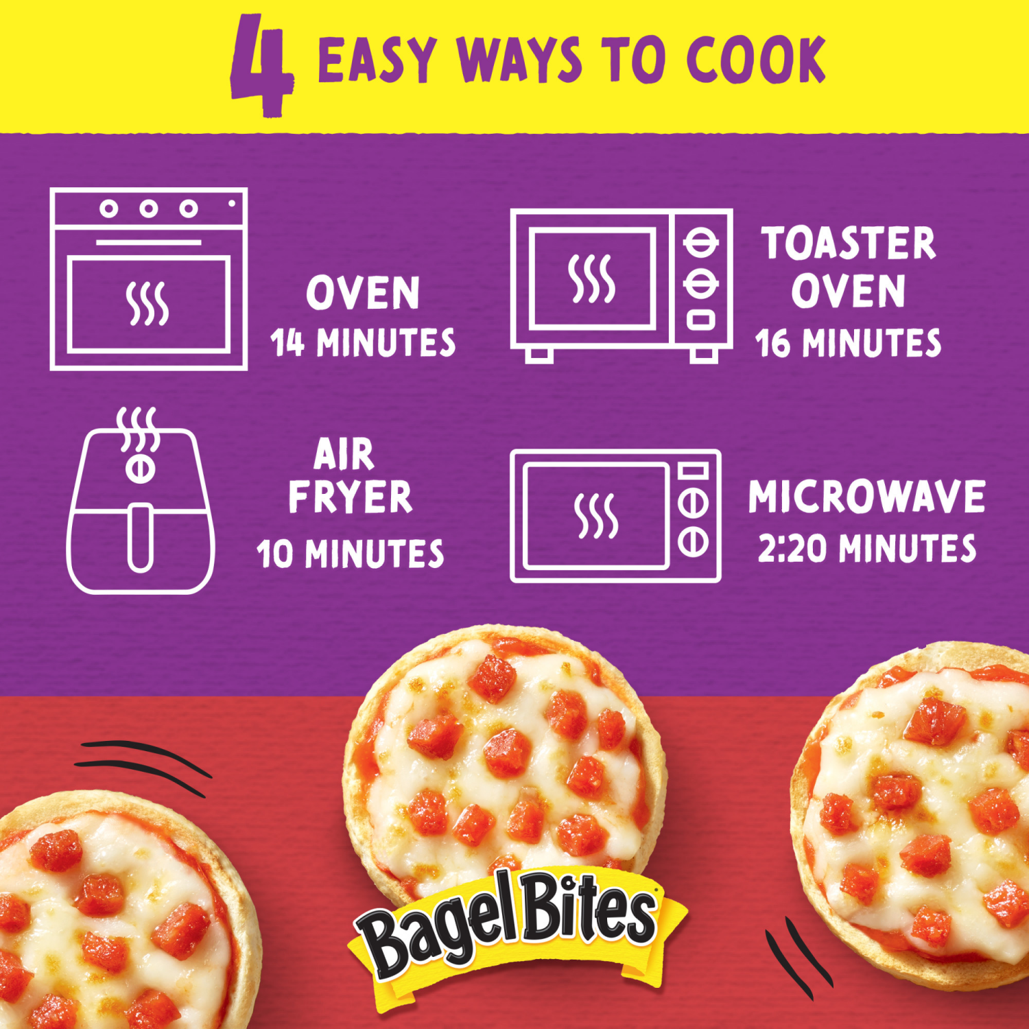 slide 7 of 8, Bagel Bites Cheese & Pepperoni Mini Pizza Bagel Frozen Snacks, 18 ct Box, 18 ct