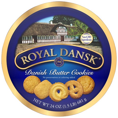 slide 1 of 1, Royal Dansk® Danish butter cookies, 24 oz