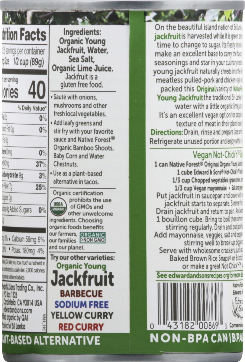 slide 7 of 10, Native Forest Young Organic Original Jackfruit 14 oz, 14 oz