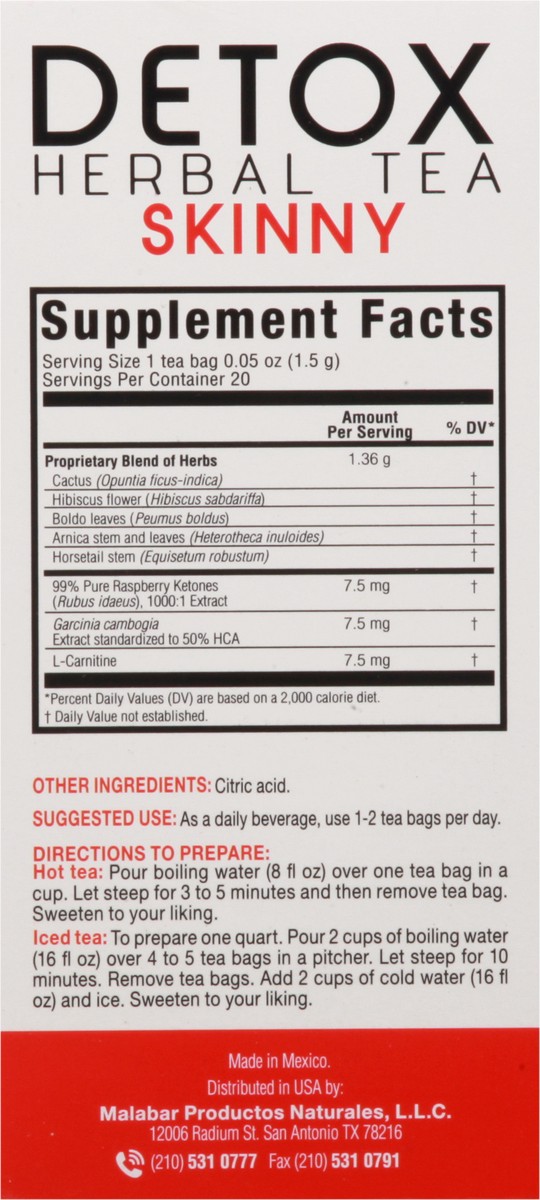 slide 9 of 13, Green Side Detox Tea Bags Skinny Hibiscus Fire Herbal Tea - 20 ct, 20 ct