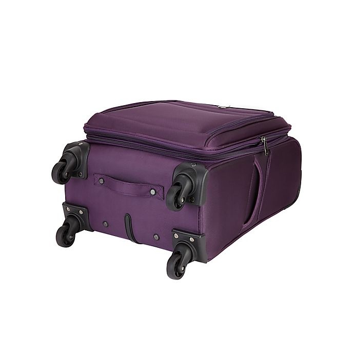 slide 6 of 11, Traveler's Club Luggage Traveler's Club Softside Expandable Spinner Checked Luggage - Purple, 24 in