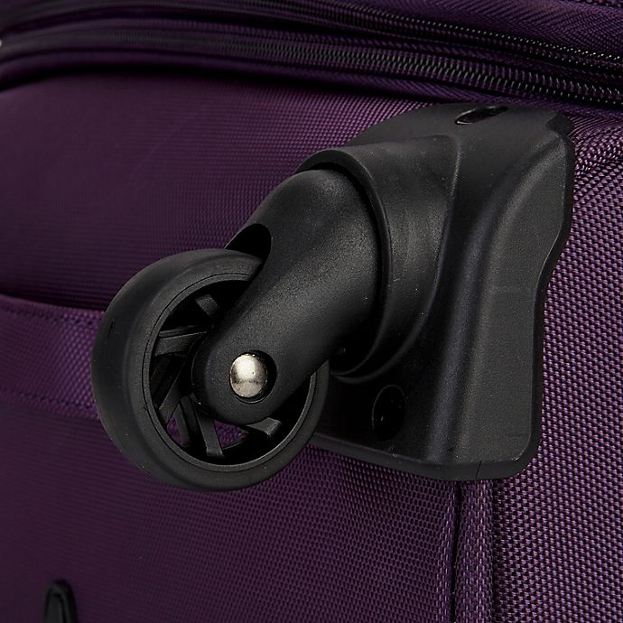 slide 7 of 11, Traveler's Club Luggage Traveler's Club Softside Expandable Spinner Checked Luggage - Purple, 24 in