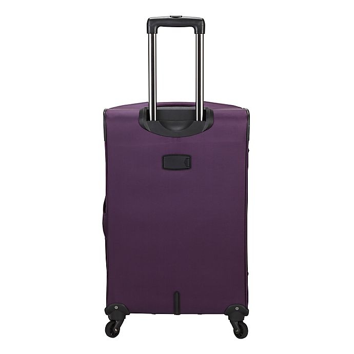 slide 8 of 11, Traveler's Club Luggage Traveler's Club Softside Expandable Spinner Checked Luggage - Purple, 24 in