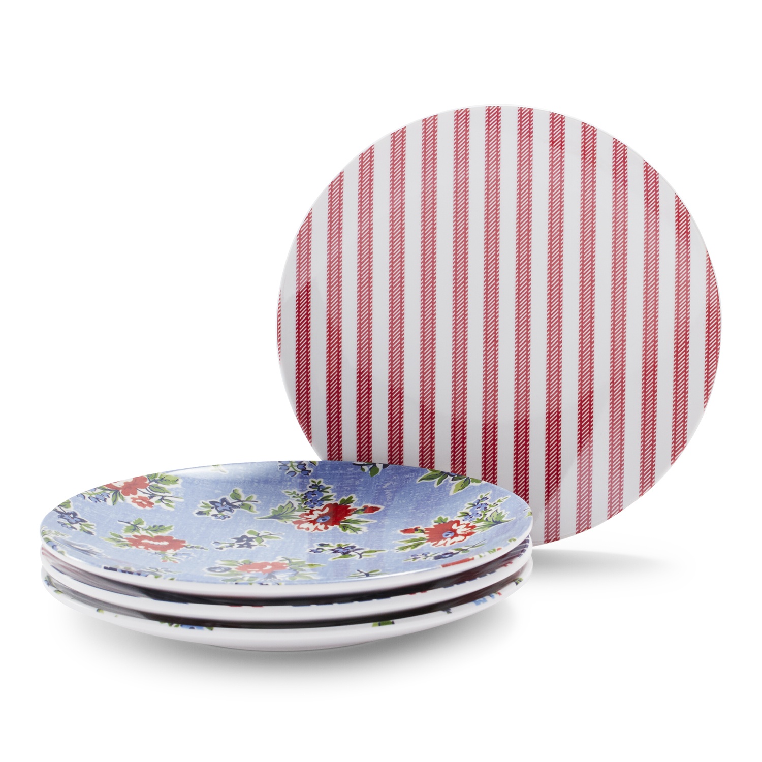 slide 1 of 1, Sur La Table Summerhouse Assorted Appetizer Plates, 4 ct