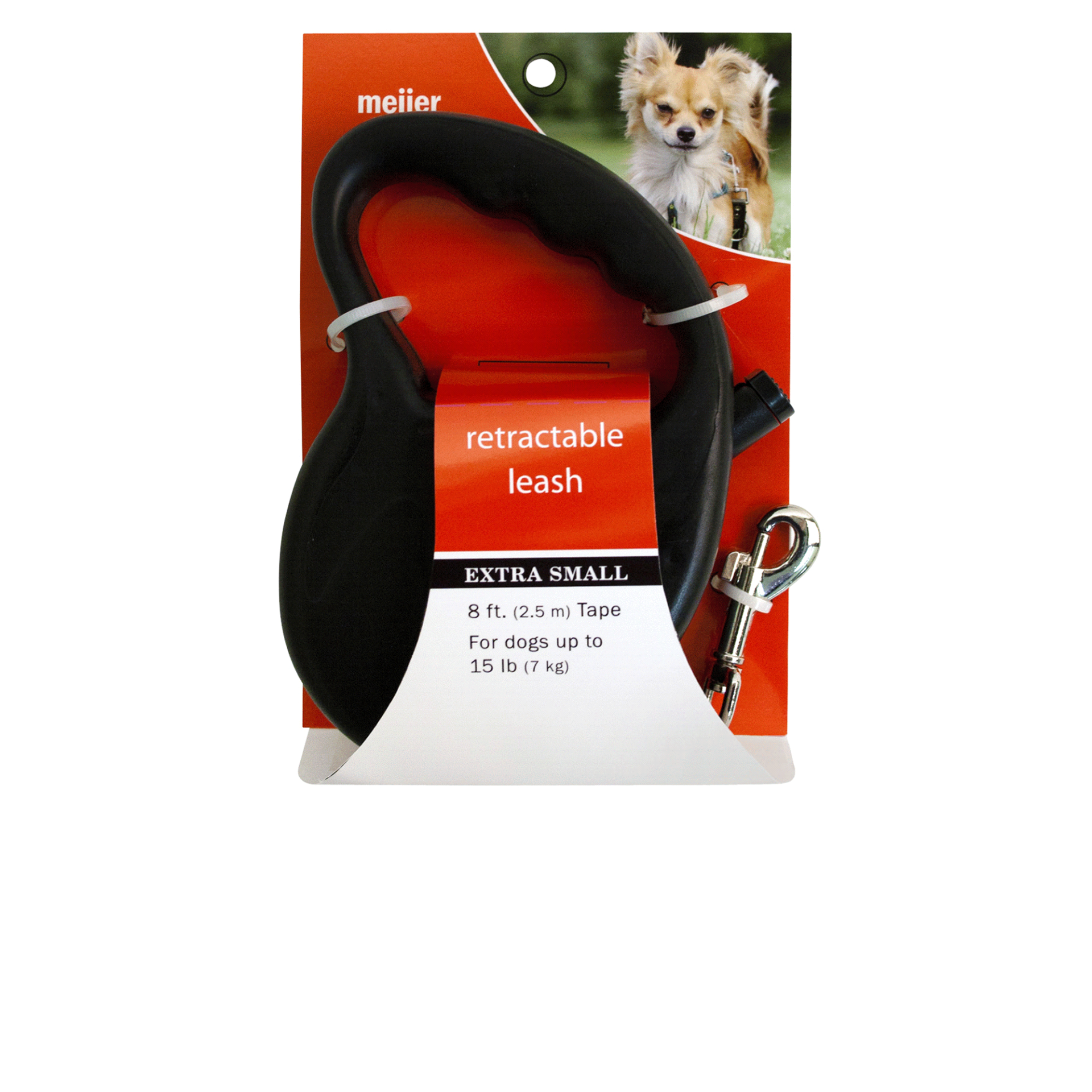 slide 1 of 3, Meijer Retractable Leash Extra-Small, XS