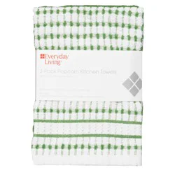 Everyday Living® Popcorn Kitchen Towel Pack - Green