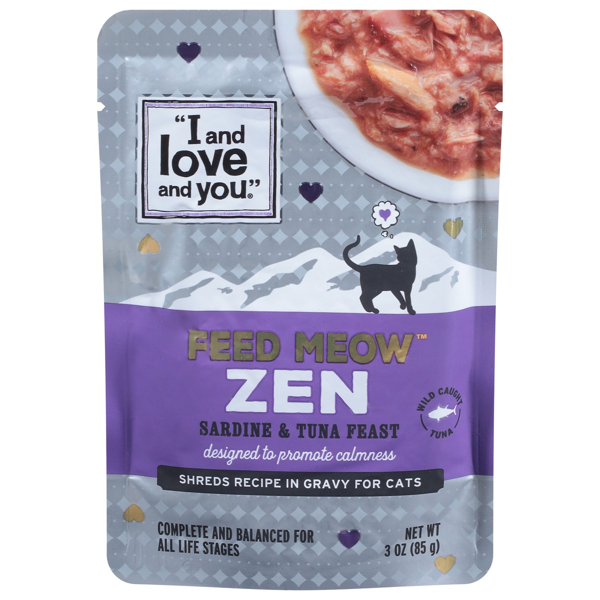 slide 1 of 14, I and Love and You Feed Meow Zen Sardine & Tuna Feast Cat Food 3 oz, 3 oz