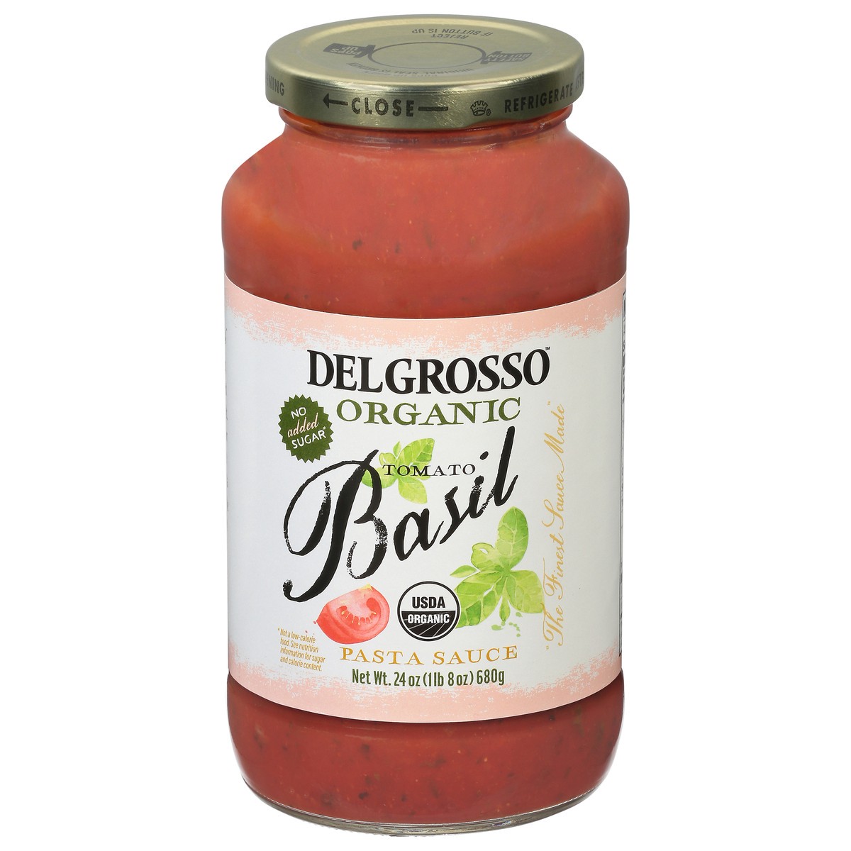 slide 1 of 9, DelGrosso Organic Tomato Basil Pasta Sauce 24 oz, 24 oz