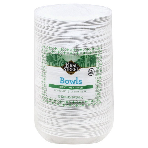 slide 1 of 1, First Street Heavy Duty Bowls, 125 ct