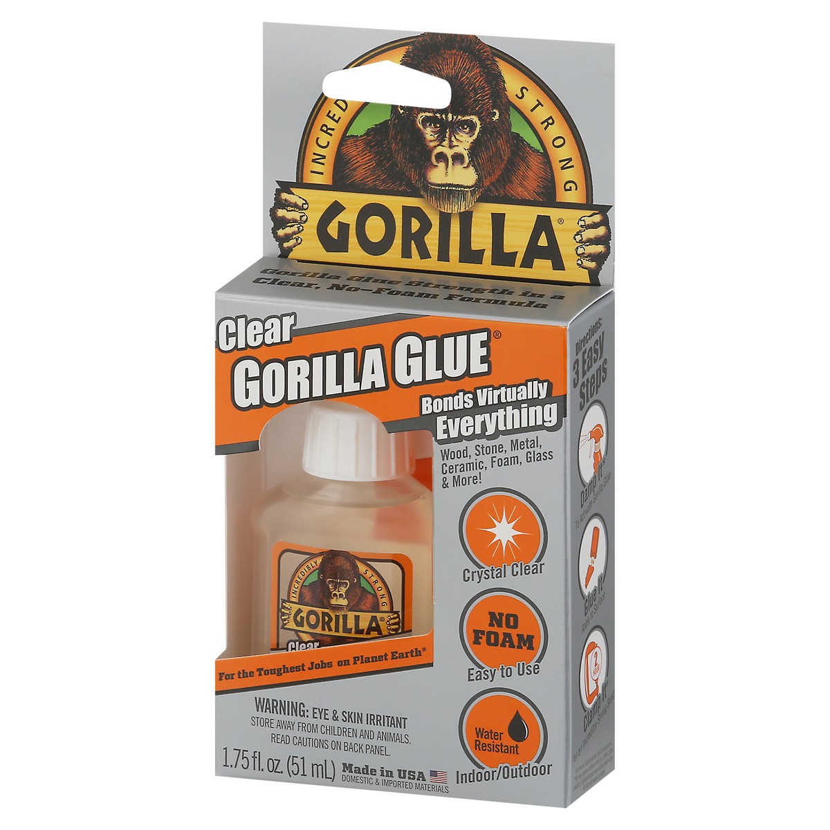 slide 3 of 9, Gorilla Clear Glue 1.75 fl oz, 1.75 fl oz