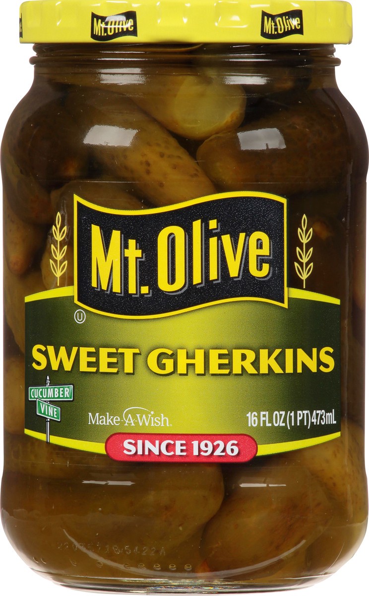 slide 6 of 9, Mt. Olive Sweet Gherkin Pickles, 