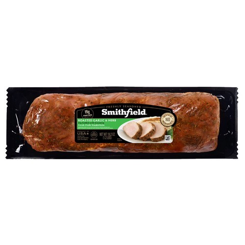 slide 1 of 1, Smithfield® garlic & herb pork tenderloin, 19.2 oz