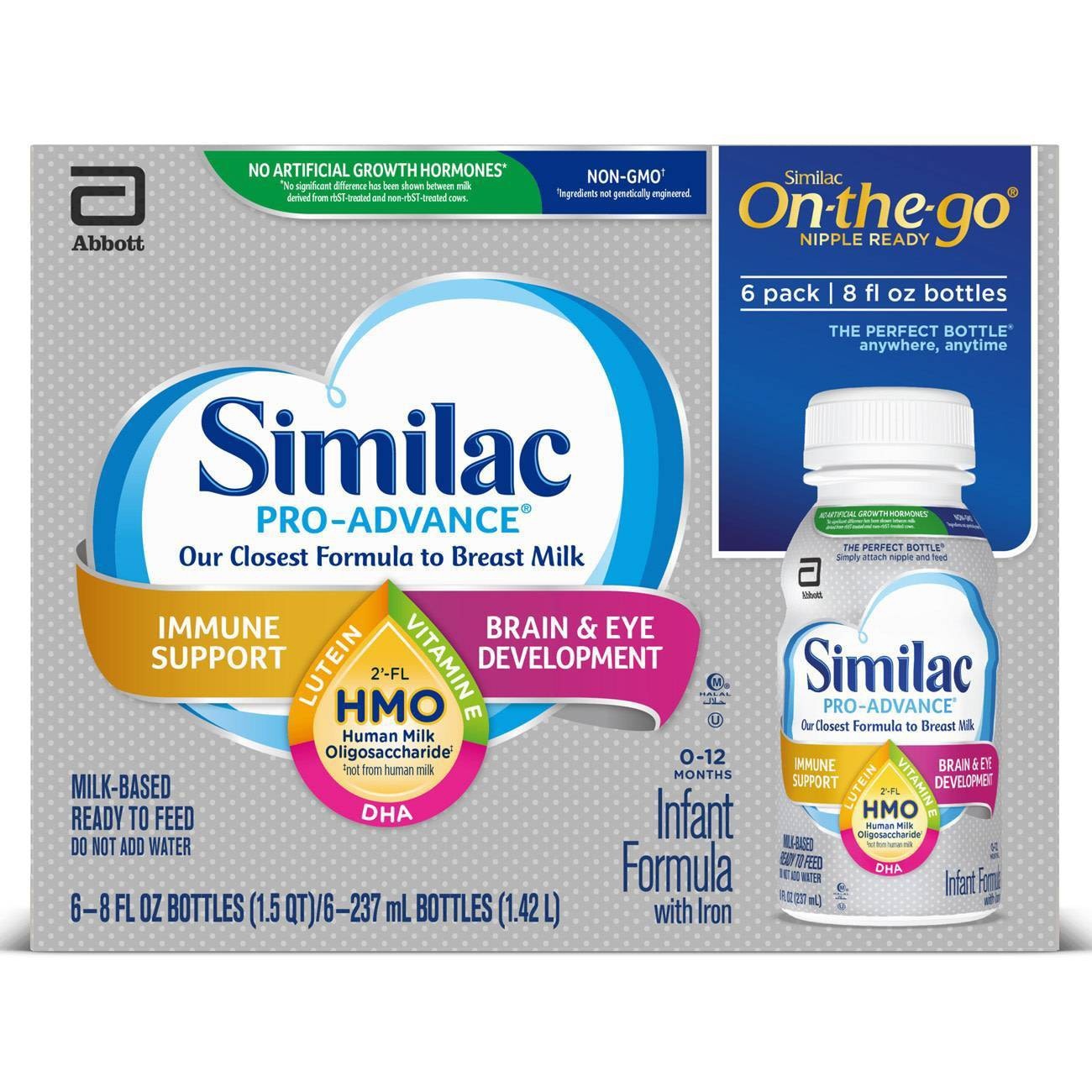 slide 1 of 1, Similac Pro-Advance 0-12 Month Ready-To-Feed Infant Formula, 6 ct