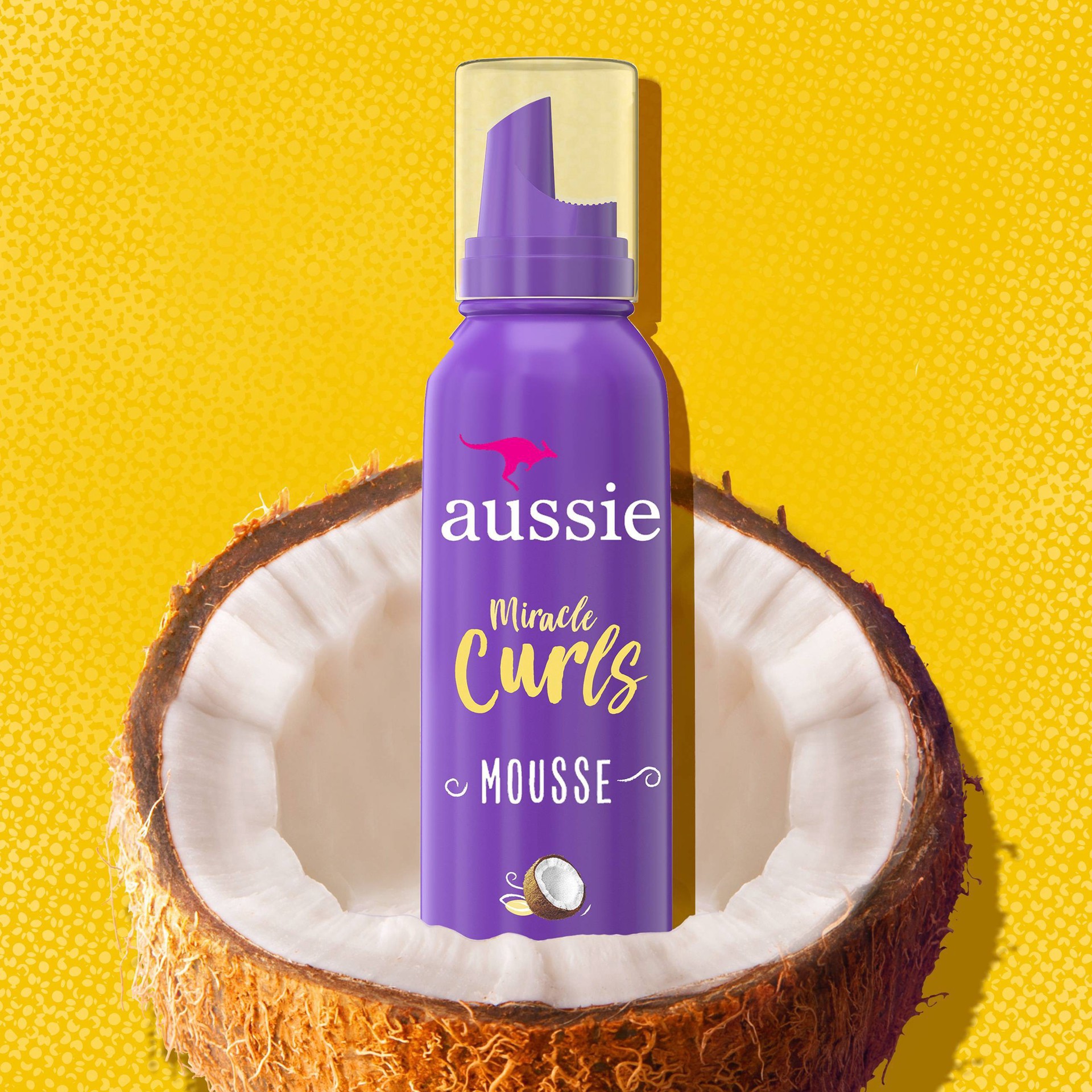 slide 6 of 8, Aussie Miracle Curls Styling Mousse with Coconut & Jojoba Oil 6.0 fl oz, 6 oz