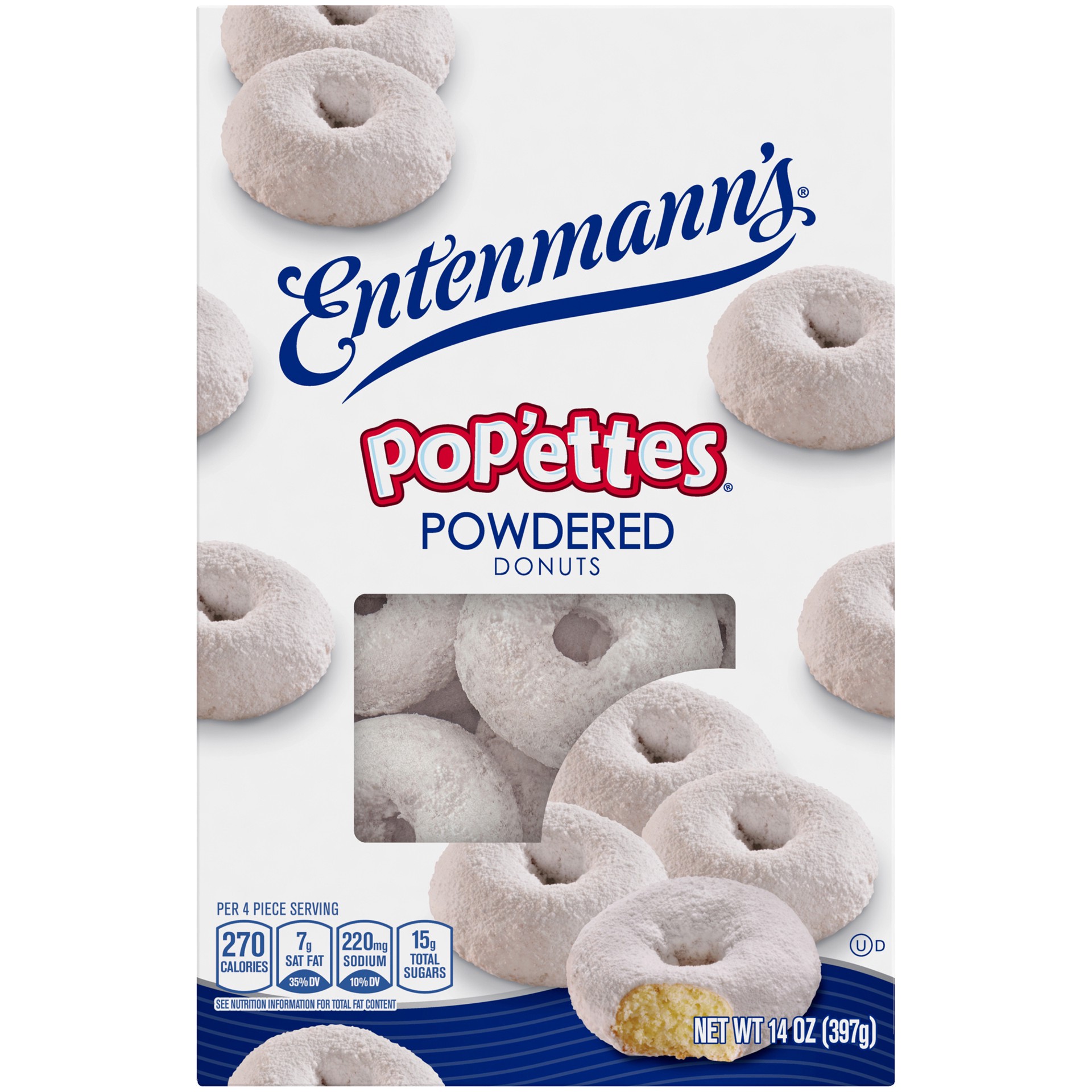 slide 1 of 5, Entenmann's Entennmann's Powdered Pop'ettes 14 OZ, 14 oz